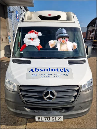 Van front Santa Snowman